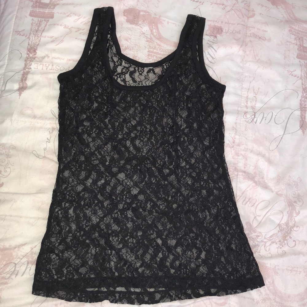 Mesh lace tank top
